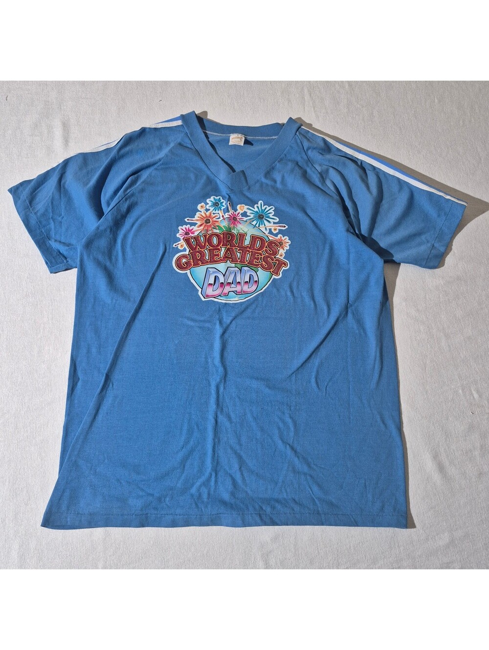 Vintage 70s World's Greatest Dad L Large graphic T-shirt